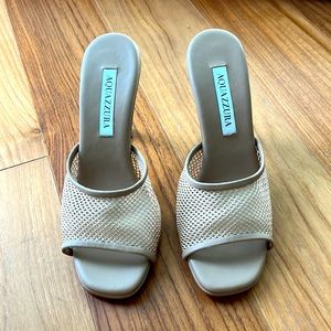 Aquazzura mesh mules with leather trim, size 37, BRAND NEW!